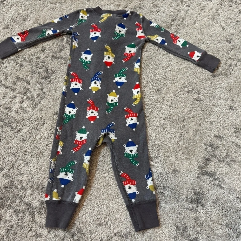 Hanna Andersson Organic Cotton Polar Bear Zip Sleeper – Size 18-24 Months